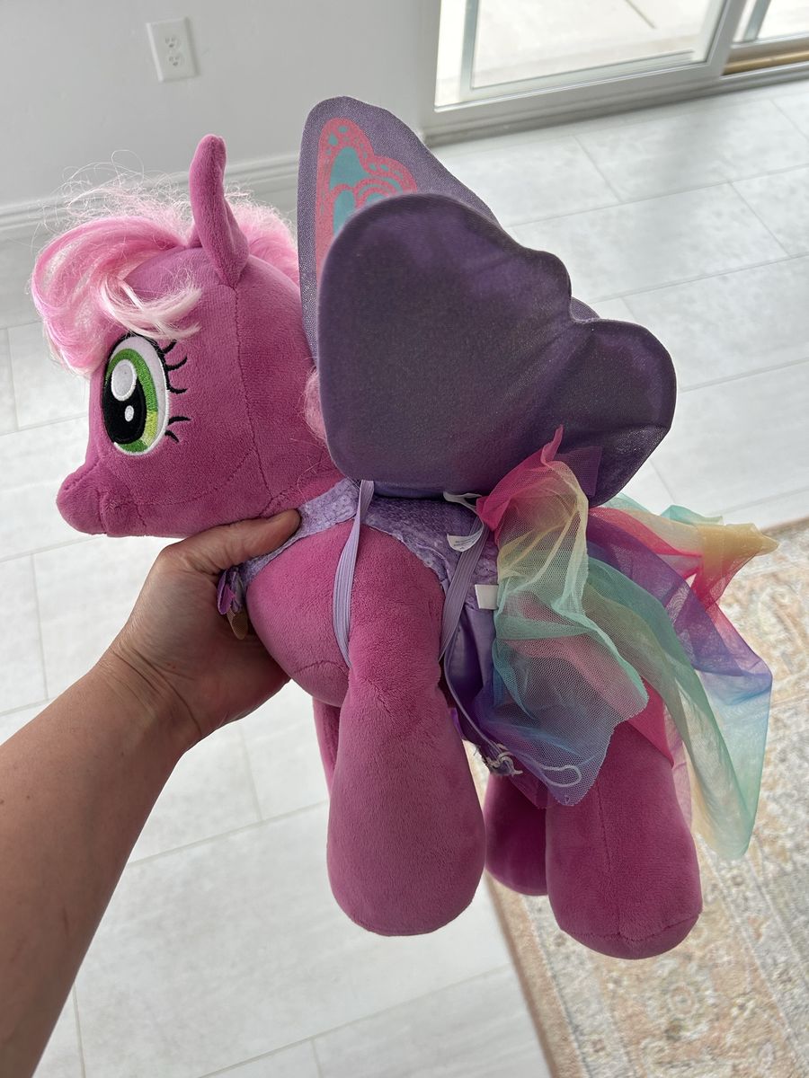Build-A-Bear My Little Pony Princess Cadance Plush Pink Unicorn with Rainbow Skirt & Wings