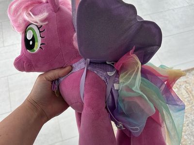 Build-A-Bear My Little Pony Princess Cadance Plush Pink Unicorn with Rainbow Skirt & Wings