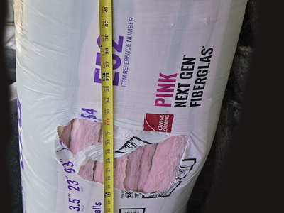 Owens Corning R13 Pink Next Gen Faced Fiberglass Insulation for 2x4 Walls, 10" x 23" x 93" (148.34 sq ft)
