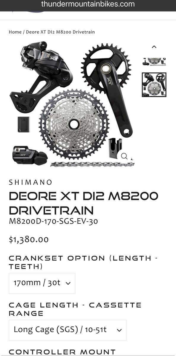 SHIMANO DEORE XT DIZ M8200 DRIVETRAIN