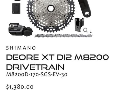SHIMANO DEORE XT DIZ M8200 DRIVETRAIN