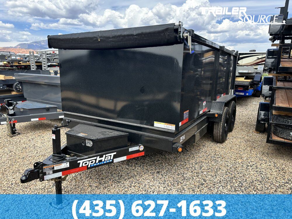 7x14 Top Hat DE Dump Trailer - 48" Sides - 14K GVWR