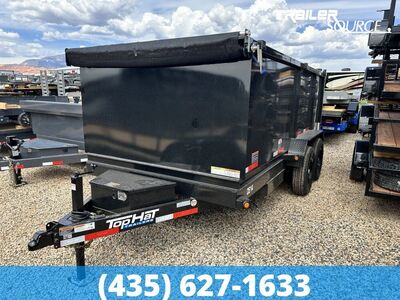 7x14 Top Hat DE Dump Trailer - 48" Sides - 14K GVWR