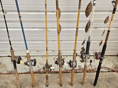 Trolling Poles with pin 209 reels