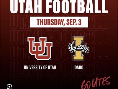 (3) University of Utah vs Idaho Football Game Ticket - Thursday Sep 3