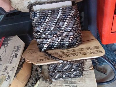 Spools of new Oregon Chainsaw Chain Both Sizes