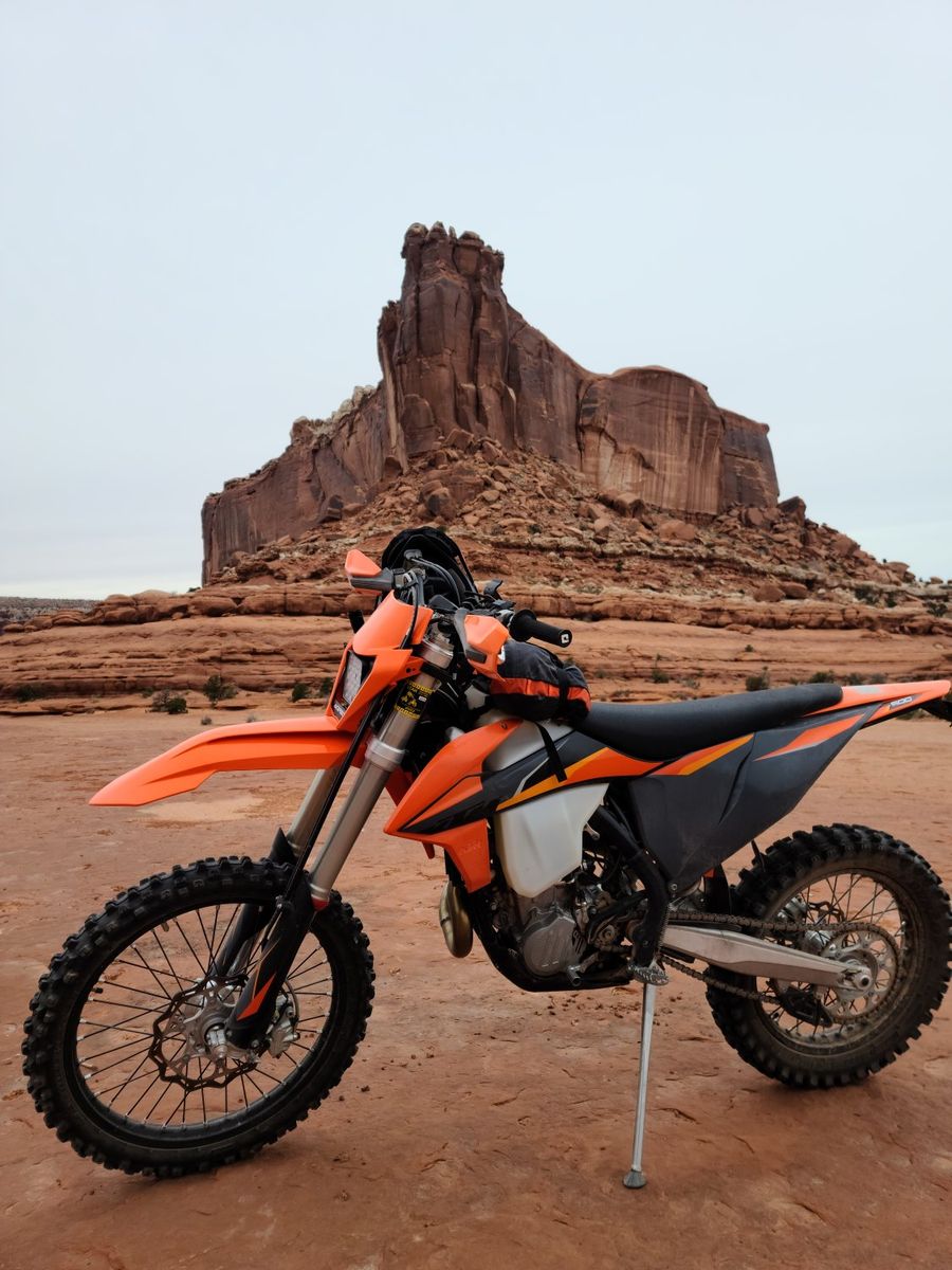 KTM 500 xcf-w with Acerbis Headlight and ProTaper Handlebars