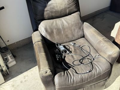 Massage leather recliner