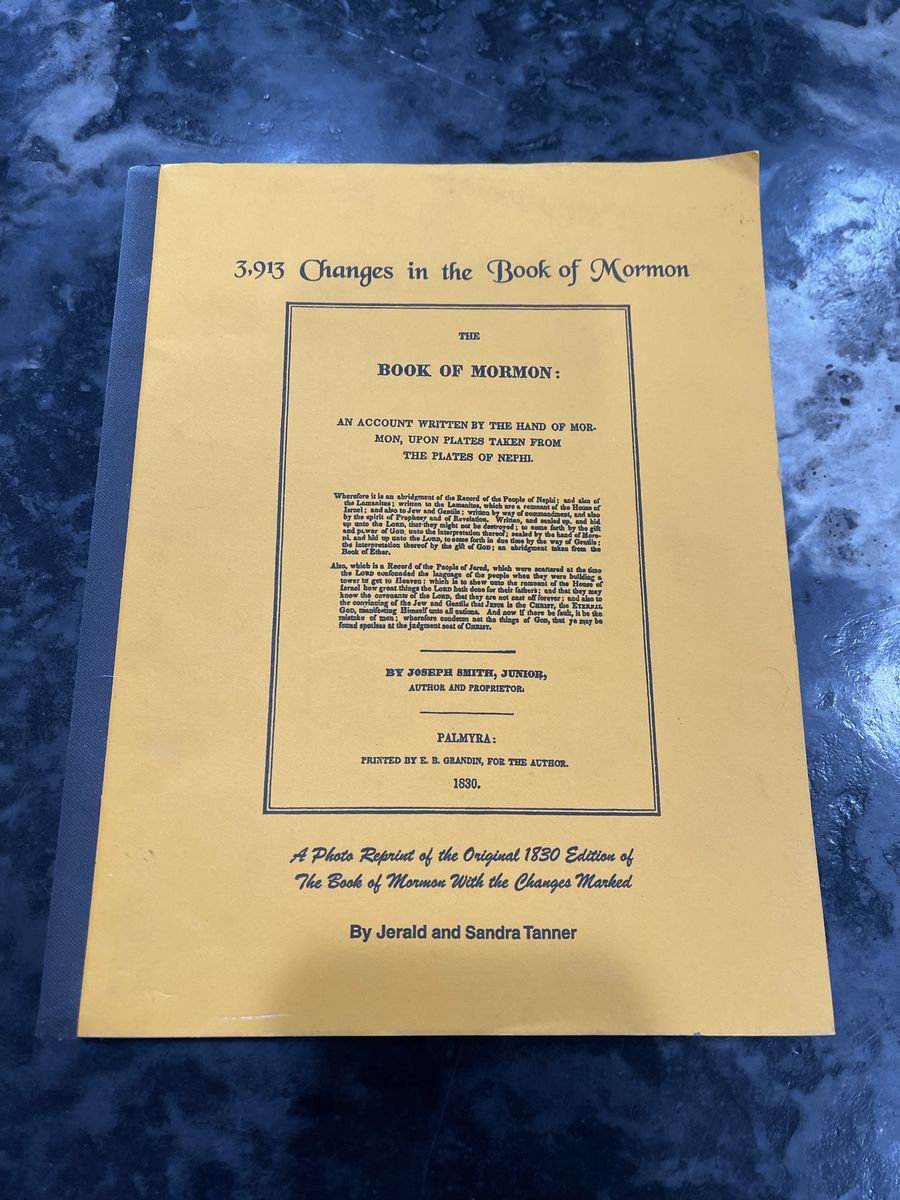 3,913 Changes in the Book of Mormon