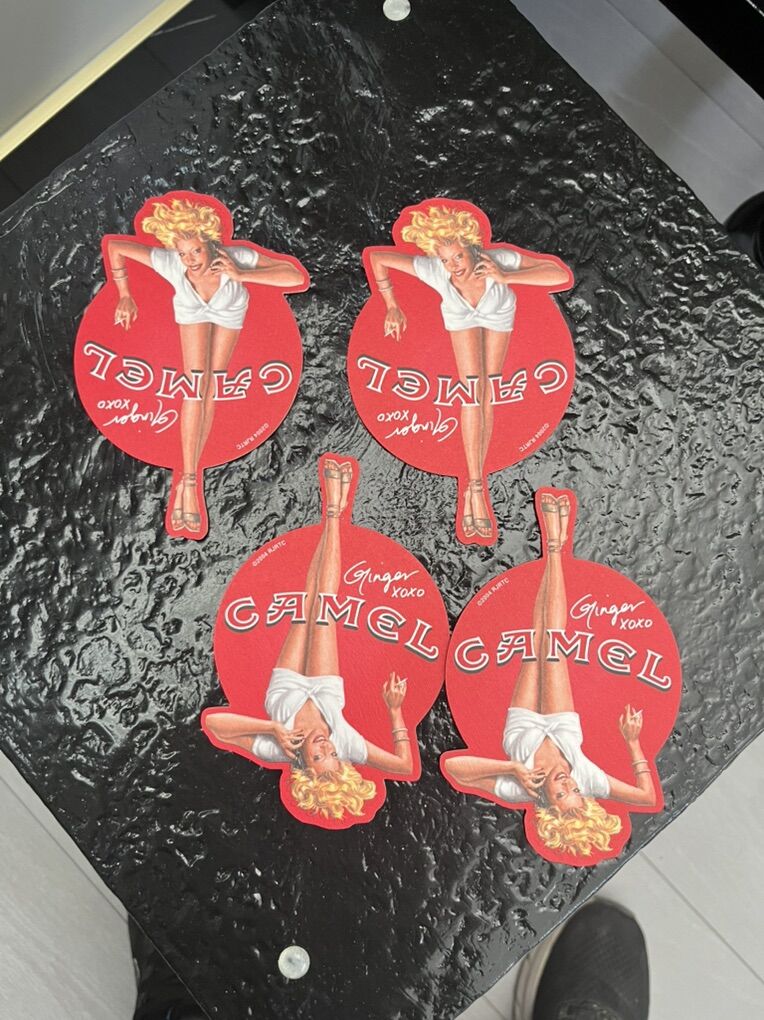 Lot Of 4 Brand New Vinrage Camel Bar Coasters