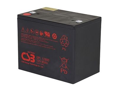 CSB GPL 12800 Battery – 12V 80Ah Sealed Lead Acid