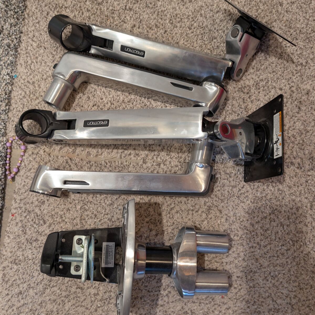 ergotron dual monitor arms