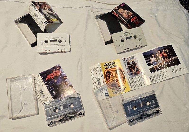 Vintage ANTHRAX Cassette Tape Lot (80s Thrash Metal) - 4 Tapes