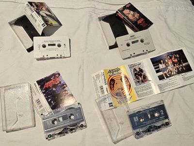 Vintage ANTHRAX Cassette Tape Lot (80s Thrash Metal) - 4 Tapes