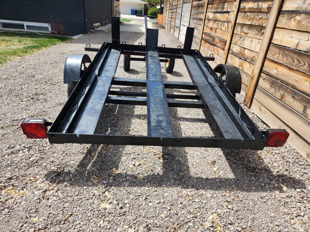 3 Rail Motorcycle Trailer Folding