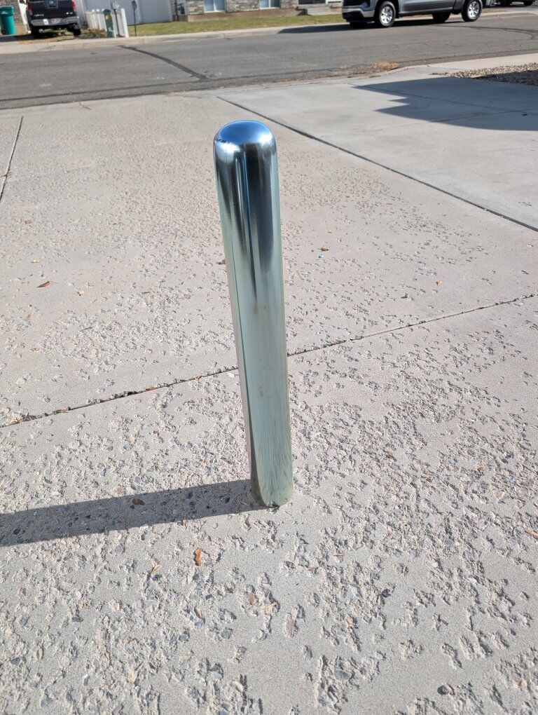 New Galvanized Steel Concealed Base Parking Post