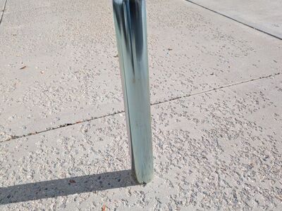 New Galvanized Steel Concealed Base Parking Post
