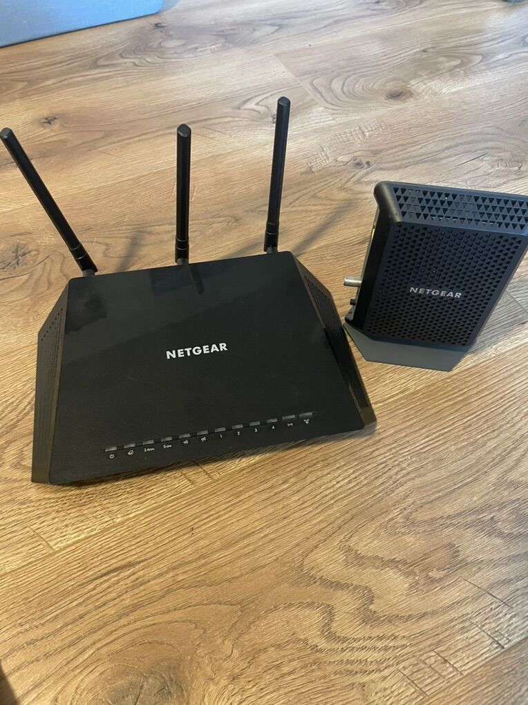 Netgear CM 700 modem and Netgear nighthawk router AC1750