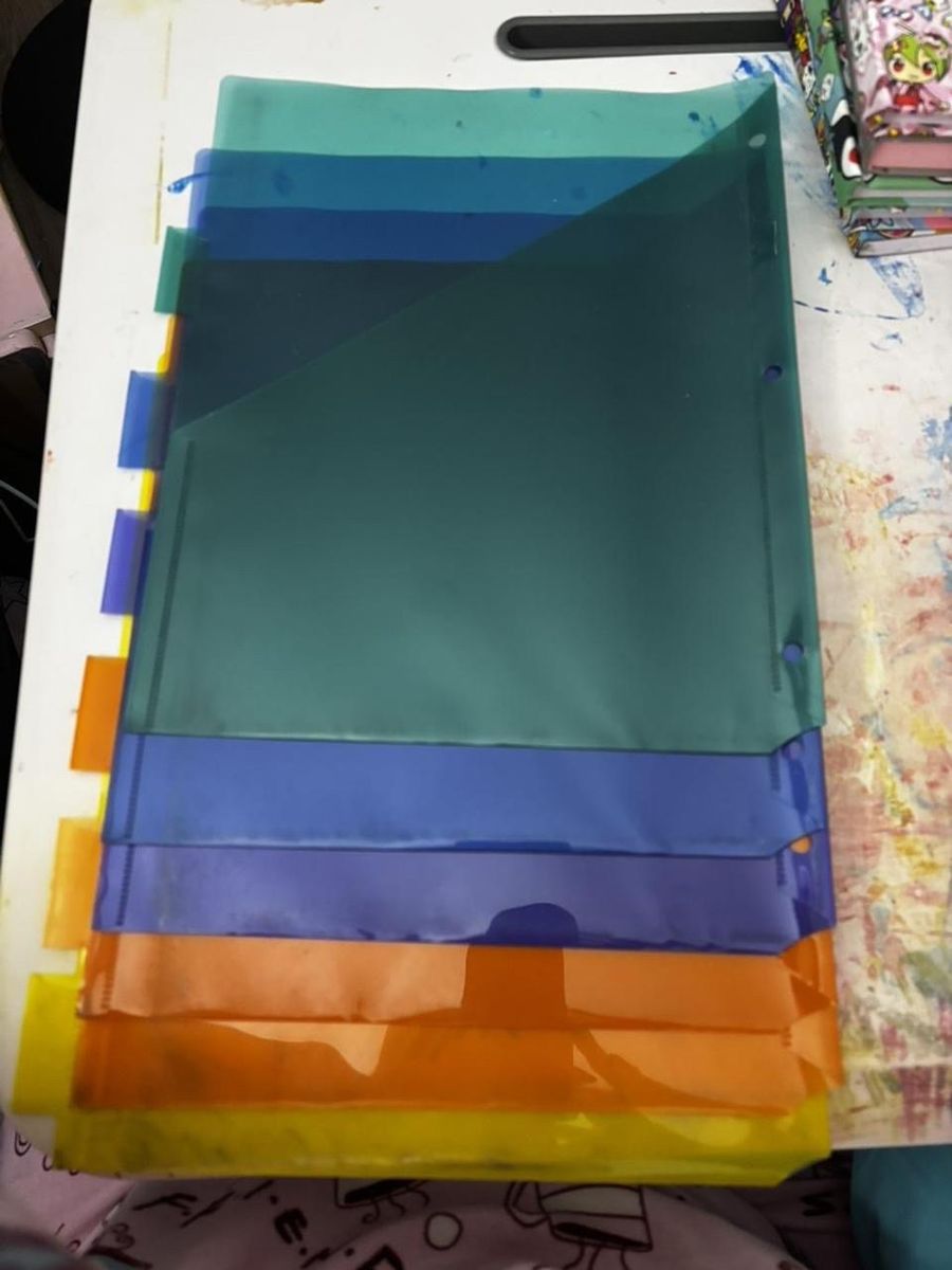Colorful Binder Dividers - Set of 6 Pocket Folders with Tabs, Multi-Color, 3-Hole Punched