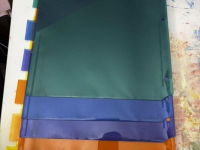 Colorful Binder Dividers - Set of 6 Pocket Folders with Tabs, Multi-Color, 3-Hole Punched