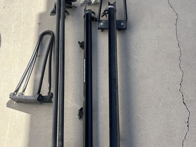 Yakima car rack with bike and kayak