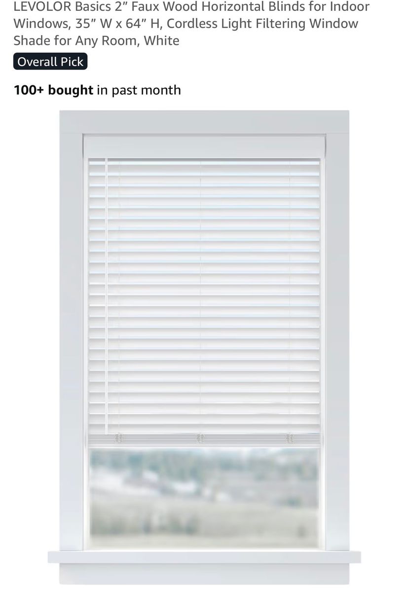 Brand new Horizontal Blinds 35" W x 64" H Cordless