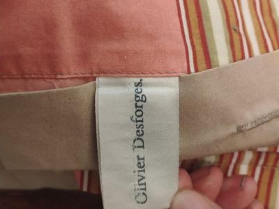 Cotton Floral & Striped Reversible Duvet Cover & Shams Made in France