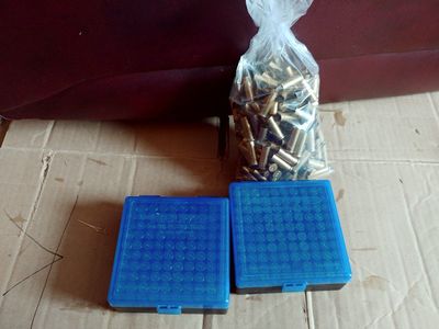 .38 Special Casings and 2 100 round ammo boxes