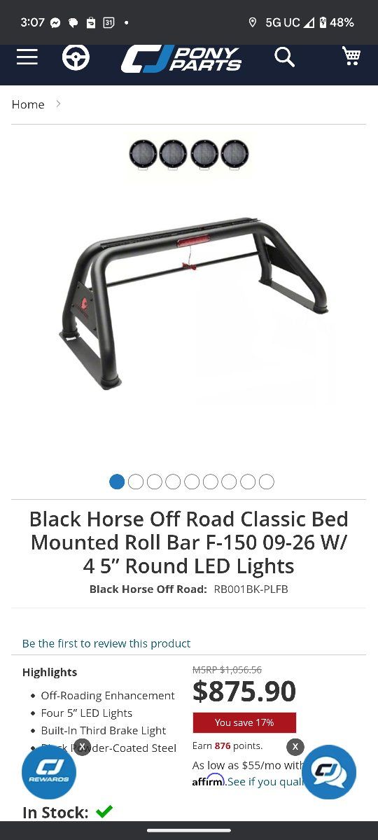 Black Horse Roll Bars