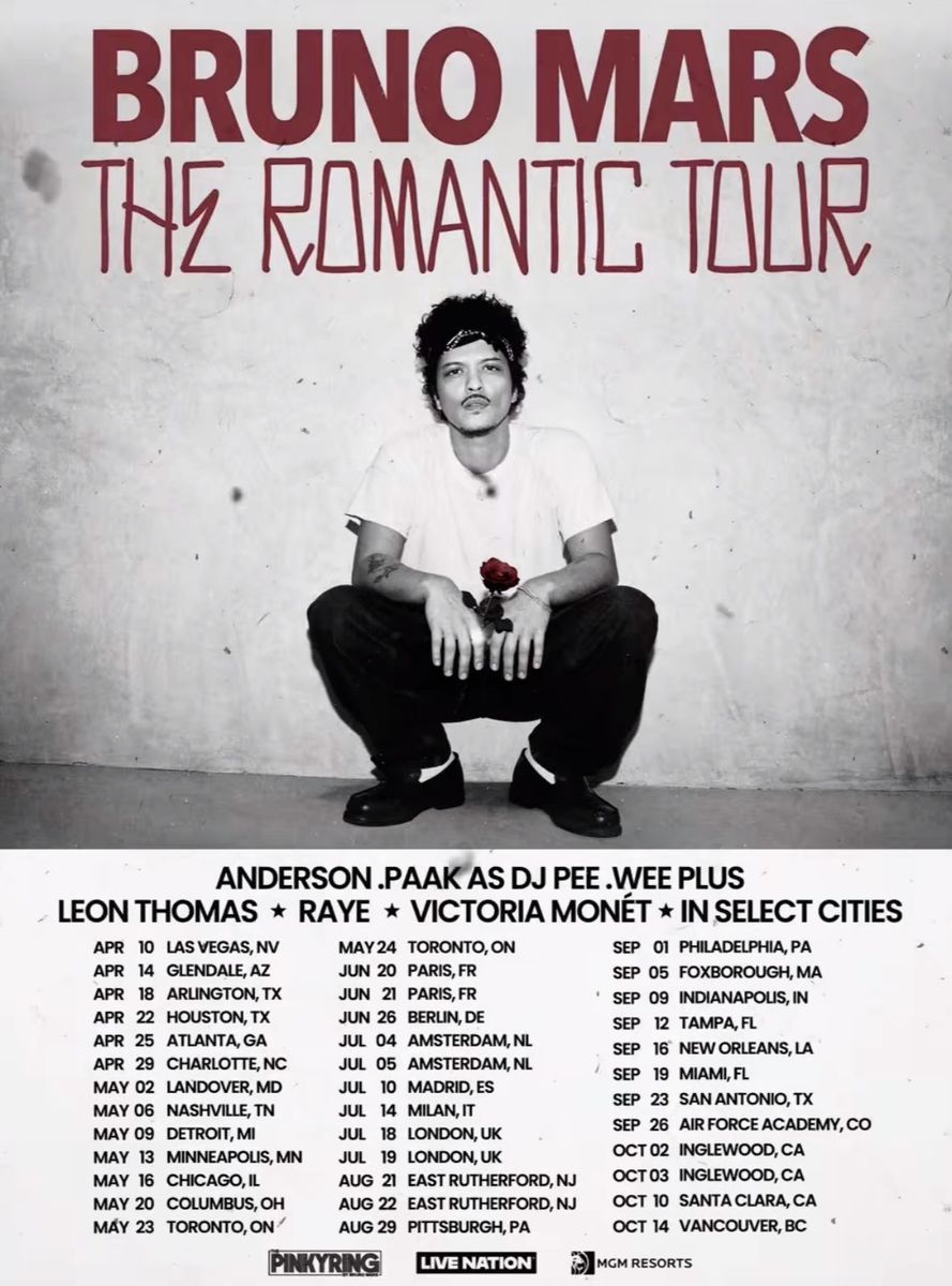 BRUNO MARS LAS VEGAS 2 TICKETS