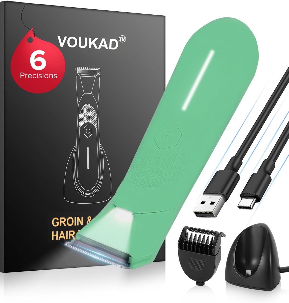 NEW Personal Hair Trimmer for Women and Men, Pubic Body Groomer, Waterproof Hair Clipper