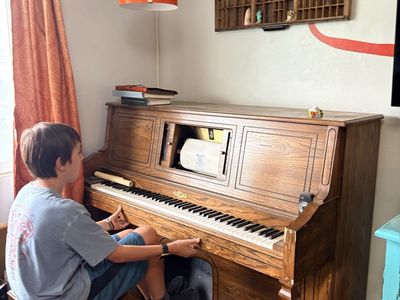 Aeolian The Sting II Upright Player Piano with Bench-dual play (foot pump & electric)