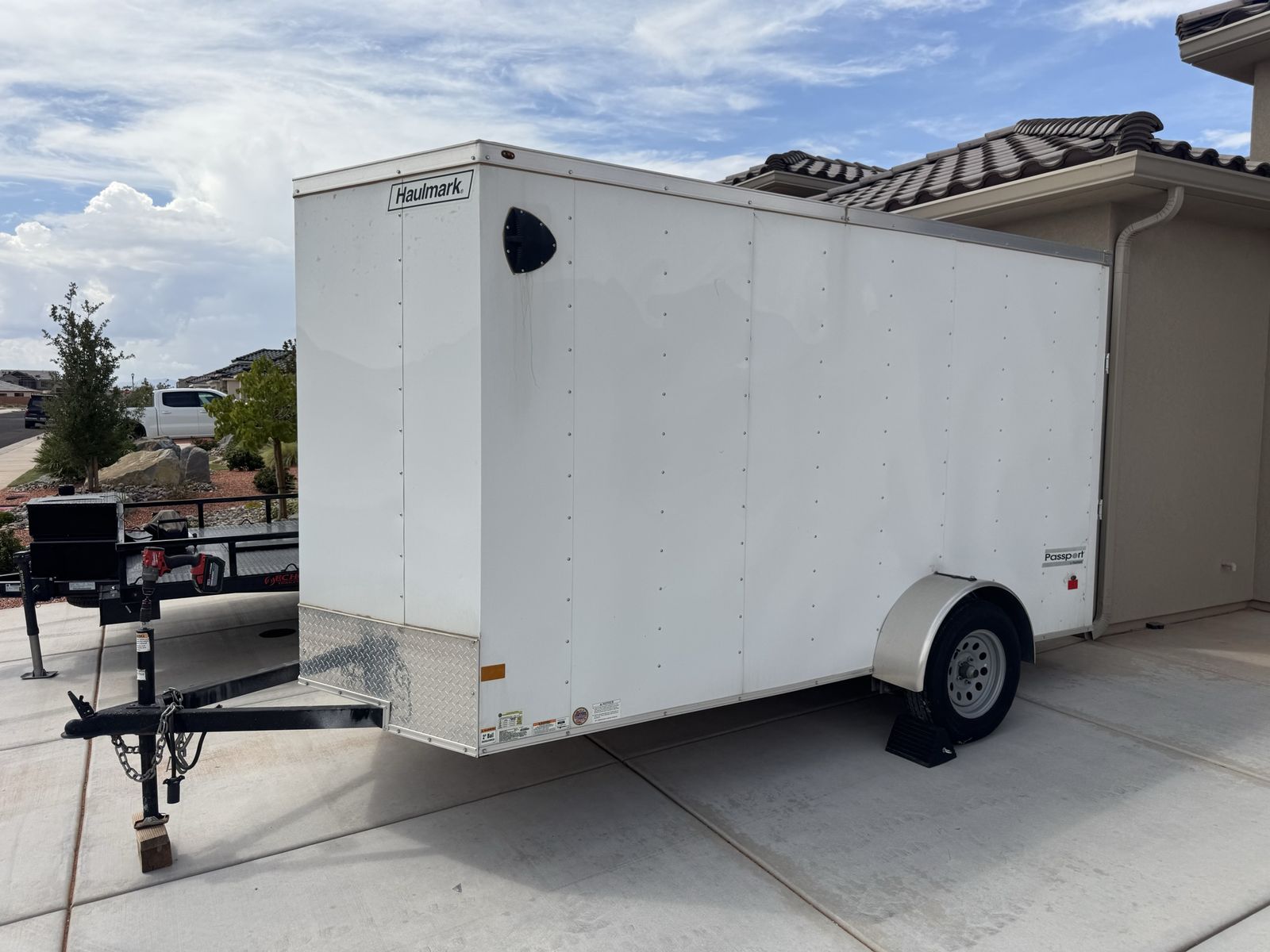 2021 Haulmark Passport Enclosed Cargo Trailer White Single Axle 6x12