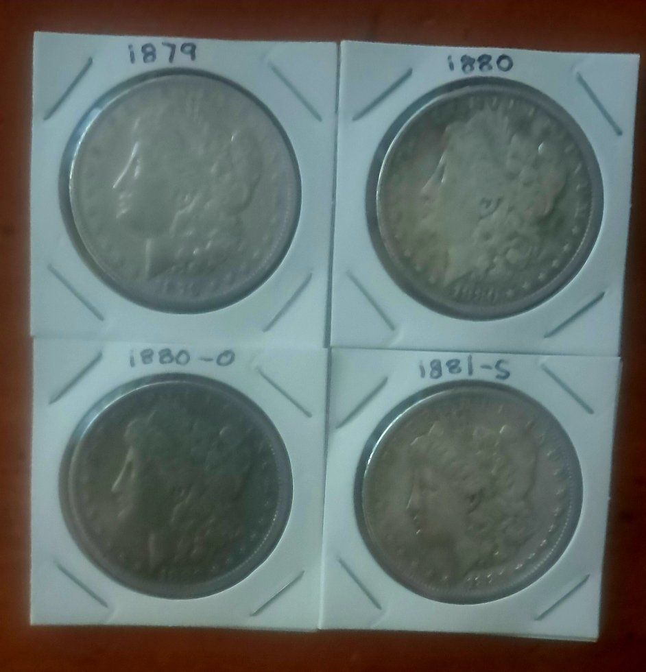 4 Morgan Silver Dollars