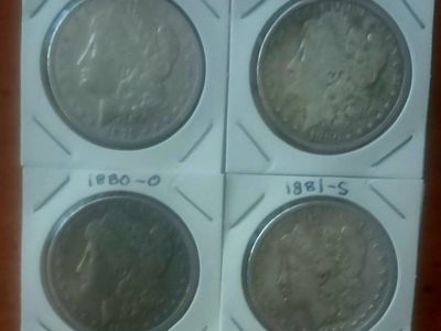4 Morgan Silver Dollars