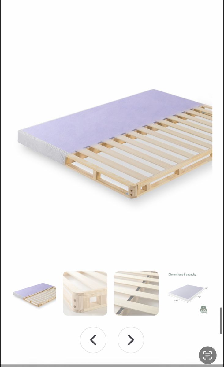 Queen wood box spring w/ cover