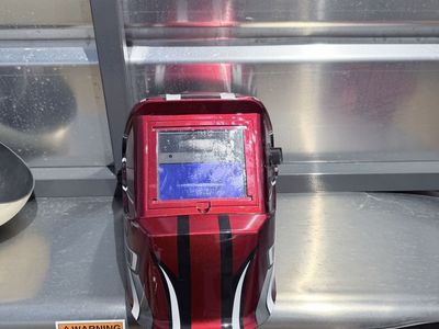 Red welding hood