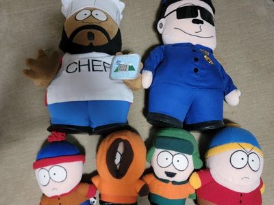 South Park Plush Doll Set - Chef, Stan, Kenny, Kyle, Cartman, Officer Barbrady - Great Condition