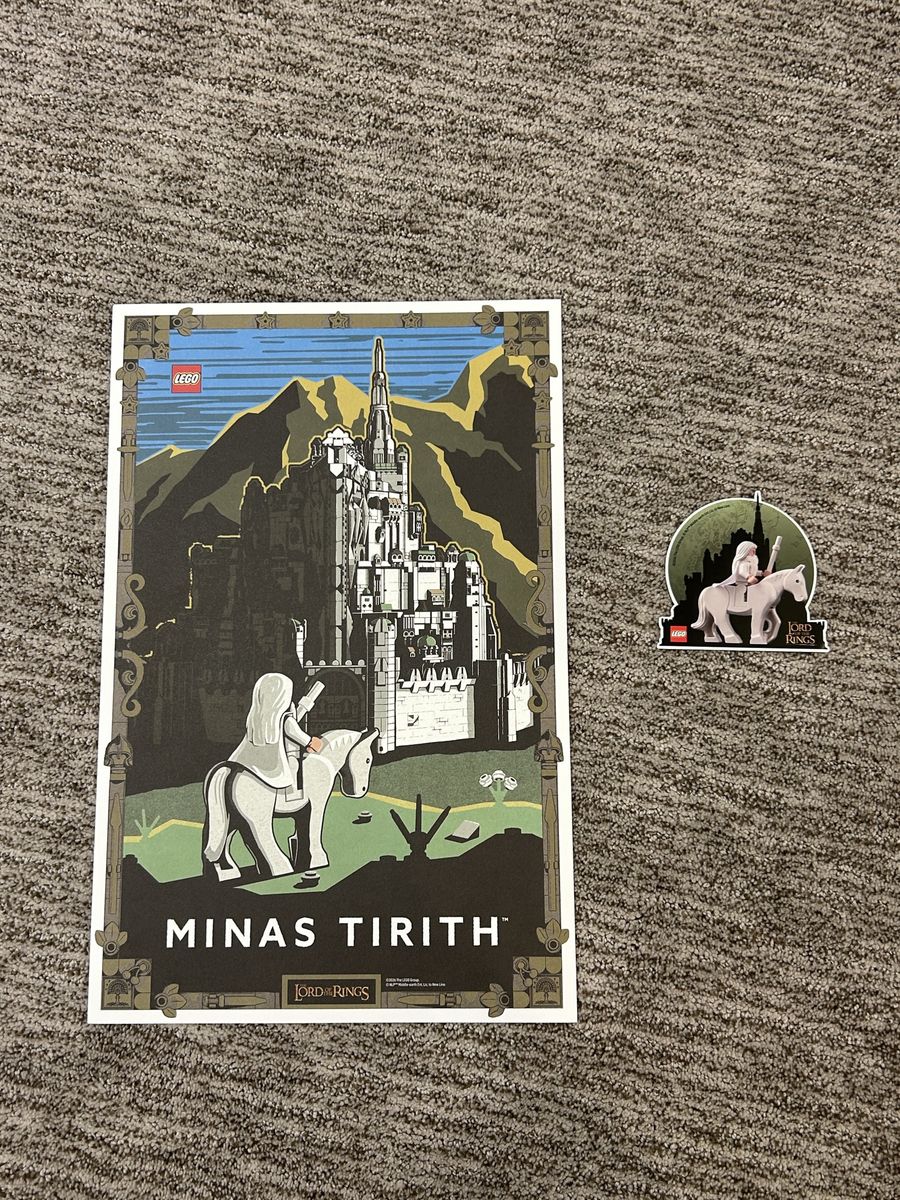 LEGO Lord of the Rings Minas Tirith Launch Event Poster + Sticker