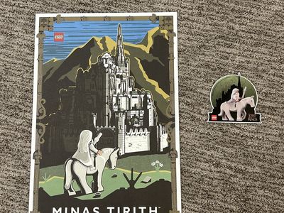 LEGO Lord of the Rings Minas Tirith Launch Event Poster + Sticker