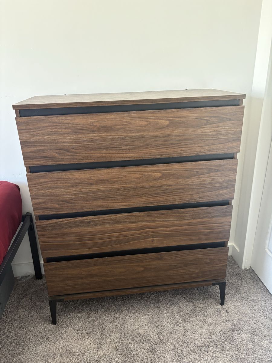 4 Drawer Dark Walnut dresser