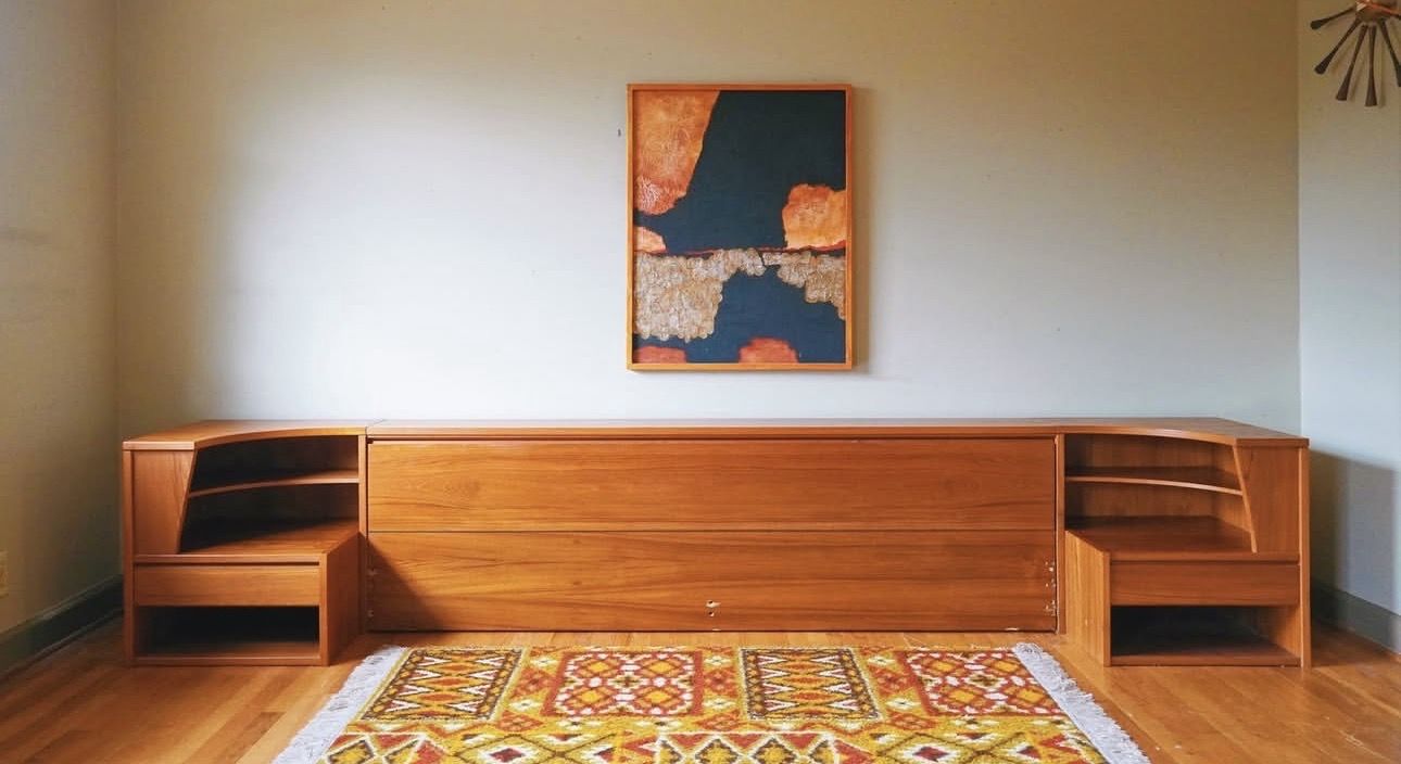 Danish Teak Queen Platform Bed