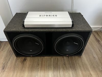 Rockford Fosgate 12" Subs With Hifonics Amp