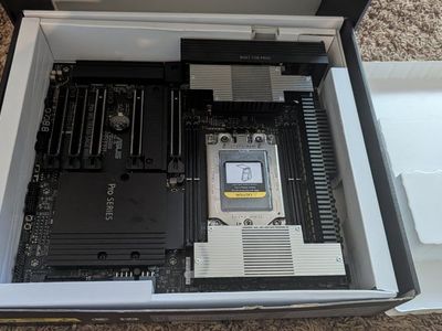 AMD Ryzen Threadripper 7970X CPU, ASUS Pro WS TRX50-SAGE WIFI Motherboard & 64gb (4x16) 4800mhz RAM