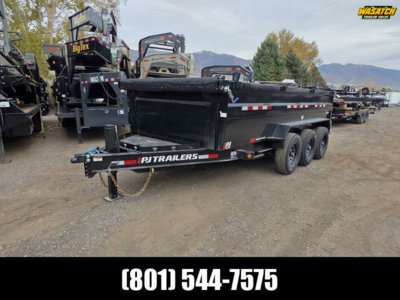 2026 PJ Trailers 7X16 DM Triple 21K with 3' Sides Dump Trailer