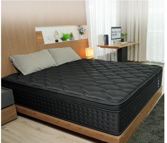 Queen 12 Inch Hybrid Mattress in a Box, Memory Foam Pocket Spring for Motion Isolation, Comfortable Medium Firm, Edge Support