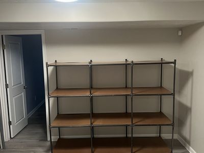 Industrial Pipe 4-Tier Heavy-Duty Shelving Unit - Black Metal Frame