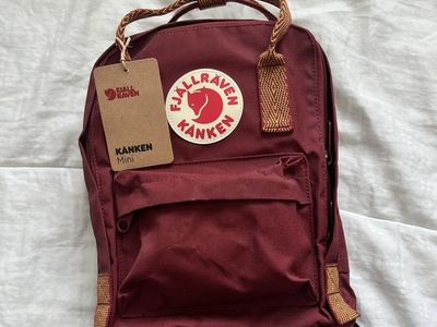 Fjallraven Kanken Mini Backpack Burgundy with Tags