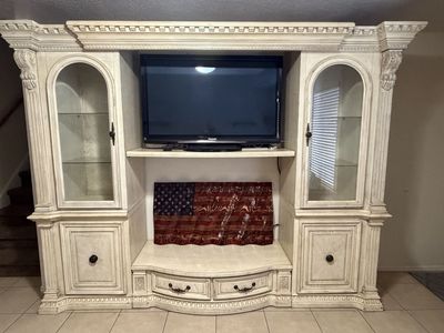 Solid large gorgeous entertainment center