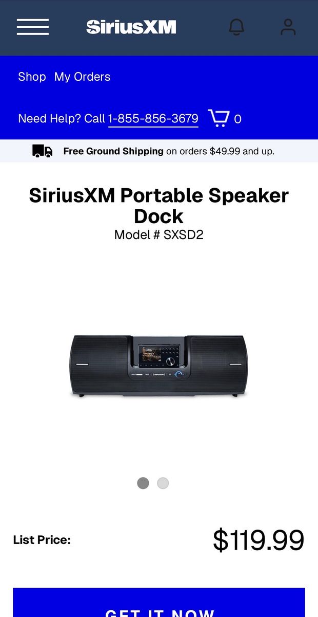 Sirius XM portable speaker